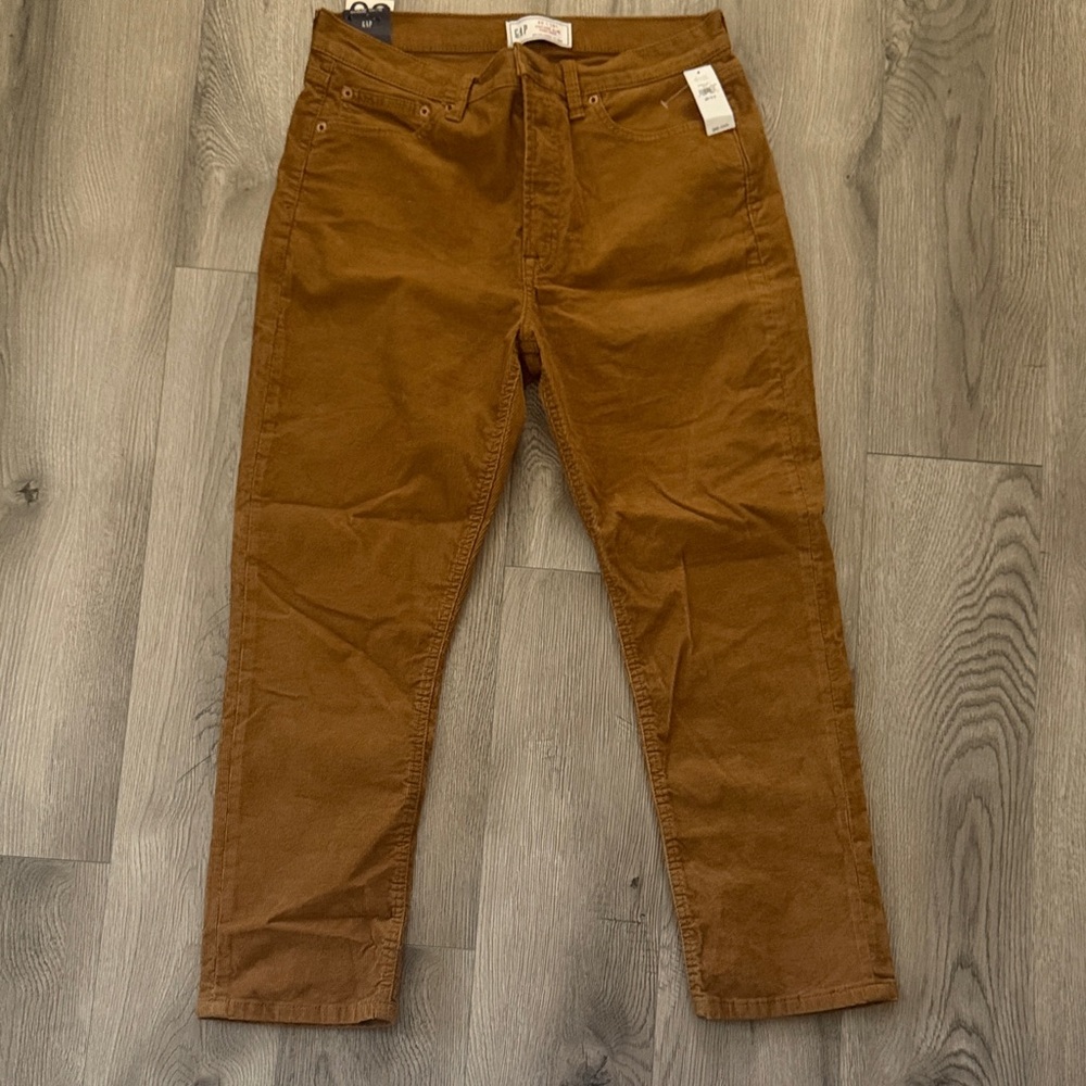 Corduroy Pants in Brown - Classic Straight Fit short length